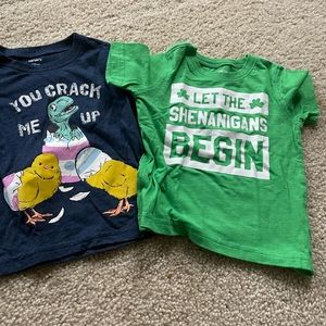 18 month St Patrick’s day and Easter carters tshirt bundle